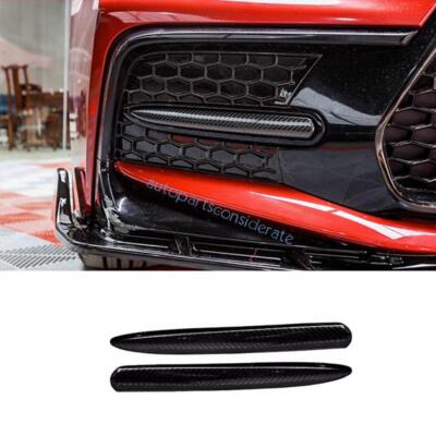 Carbon Fiber Steel Front Fog Lamp Light Strip 2X For Toyota Corolla SE 2020-2024