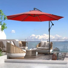 Simple10ft Heavy-Duty Cantilever Offset Patio Umbrella, Outdoor Hanging Umbrella