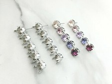 8.5mm  Five Setting Drop Stud DIY Earring Bases  One Pair EE 82 