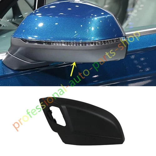 Black Left Side Rearview Mirror Bottom Cover Replace For Audi Q7 2017-2024