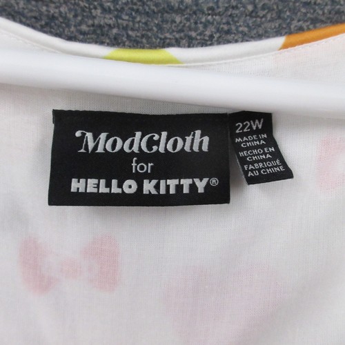 ModCloth For Hello Kitty Dress Womens 22W Plus Hearts And Bows Short Sleeve - Picture 8 of 12