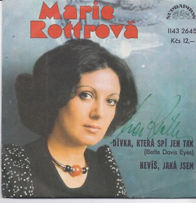 Marie Rottrova-Divka Ktera Spi Jen Tak Vinyl single signed