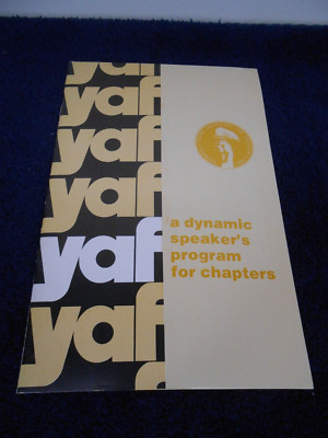 YAF A DYNAMIC SPEAKER'S PROGRAM FOR CHAPTERS 1960S NEW PB L01A