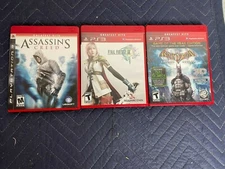 Lot of 3 - PS3 Batman Arkham Asylum  Final Fantasy XIII Assassin's Creed