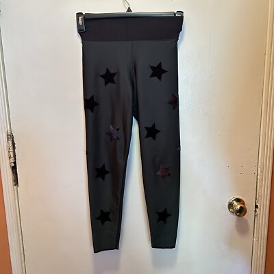 Ultracor Ultra High Velvet Star Knockout Leggings Greenish Black Size Large