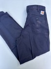 NWT Carhartt FR 32x30 Flame Resistant Navy Blue Canvas Work Pants 371-20 Welder