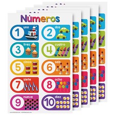 Spanish Educational Poster Visual Learning Chart for Kids 11 x 17 5 Count