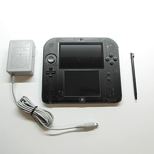 Nintendo 2DS Clear Black console w/pen Adaputer Japanese ver OFFICIAL IMPORT