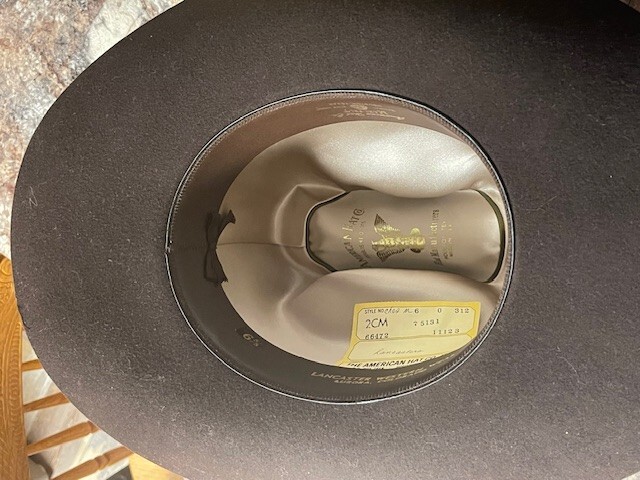 Chapeau De Cowboy American Hat Company - Houston TX - Feutre Laine Marron - Taille 6 5/8