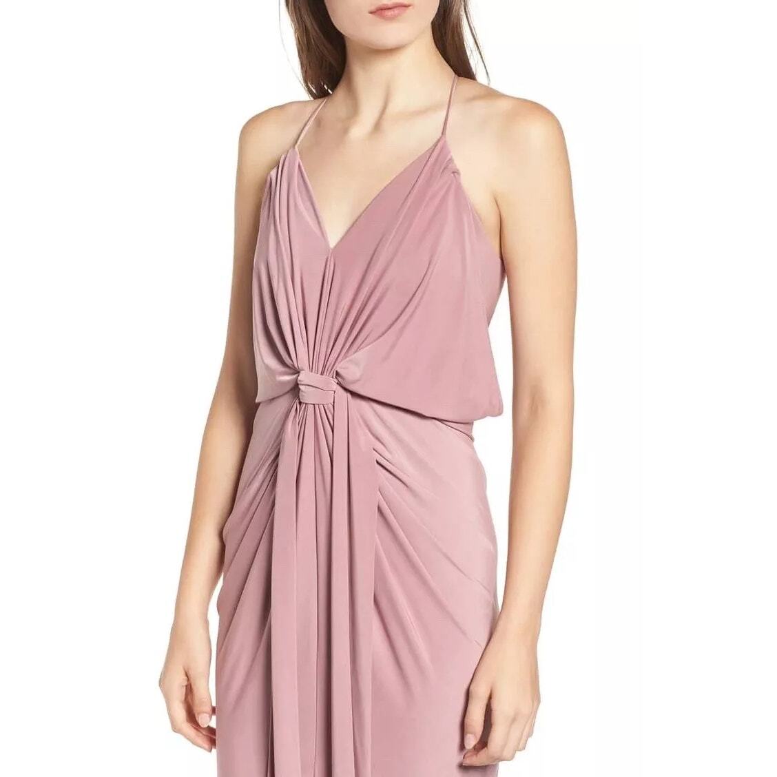 pink misa dress Misa Los Angeles Women's Domino Draped Ruched Blush Pink Mini Dress Size XS  NWT