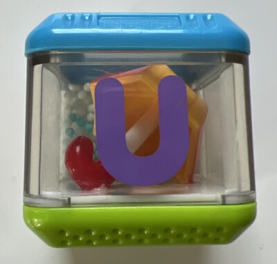 Alphabet Letter U Umbrella Fisher Price Peek A Boo Replacement Block Travel Toy