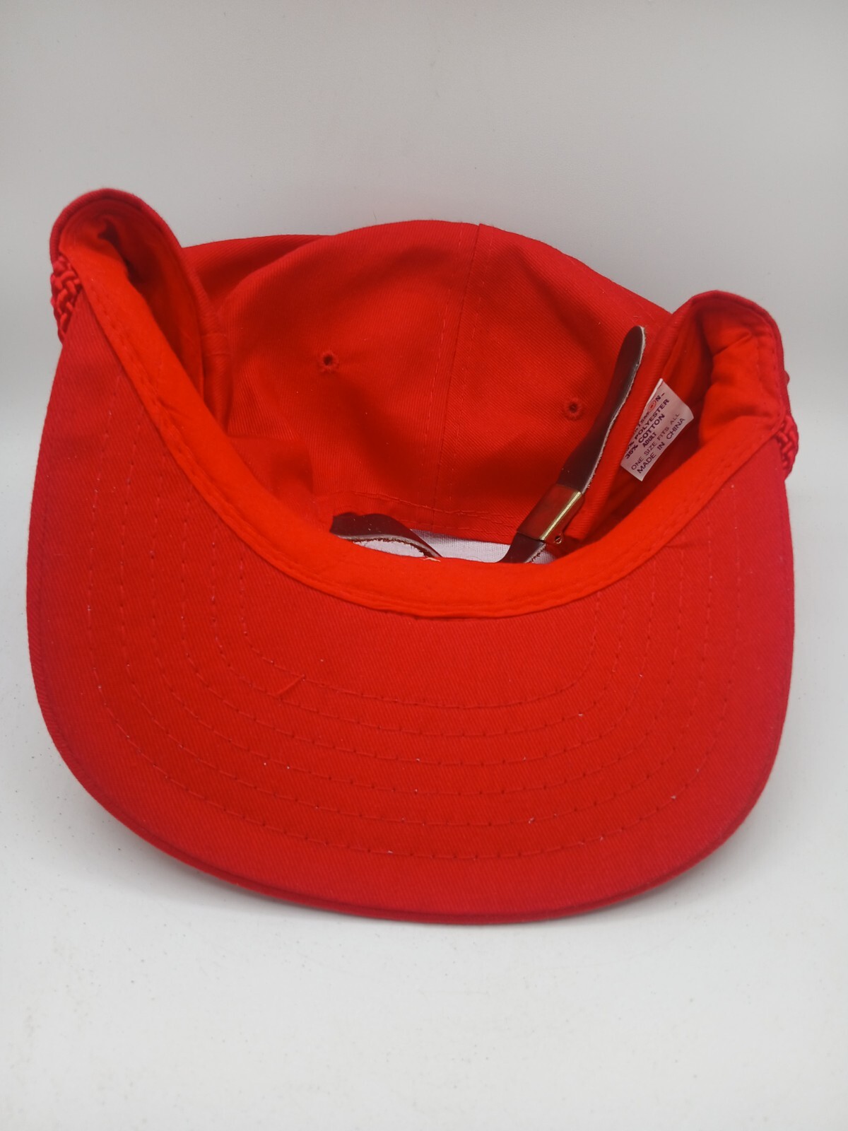 Vintage Hat Cap Red Hydro Services Patch Rope Bri… - image 7