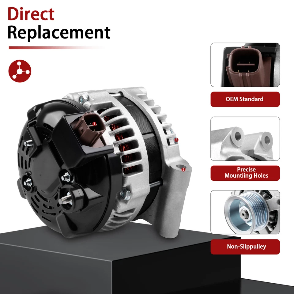 For Acura TSX 2.4L 04-08 CSX 2.0L 06-08 Honda Accord 03-07 Alternator 13980 - Image 2 of 4