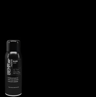 #ad BEHR PREMIUM Interior Exterior Spray Paint Primer Black Gloss 12 oz. $12.97