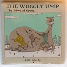 Vintage 2005 EDWARD GOREY Wuggly Ump Art Illustration Mini Wall Calendar - new