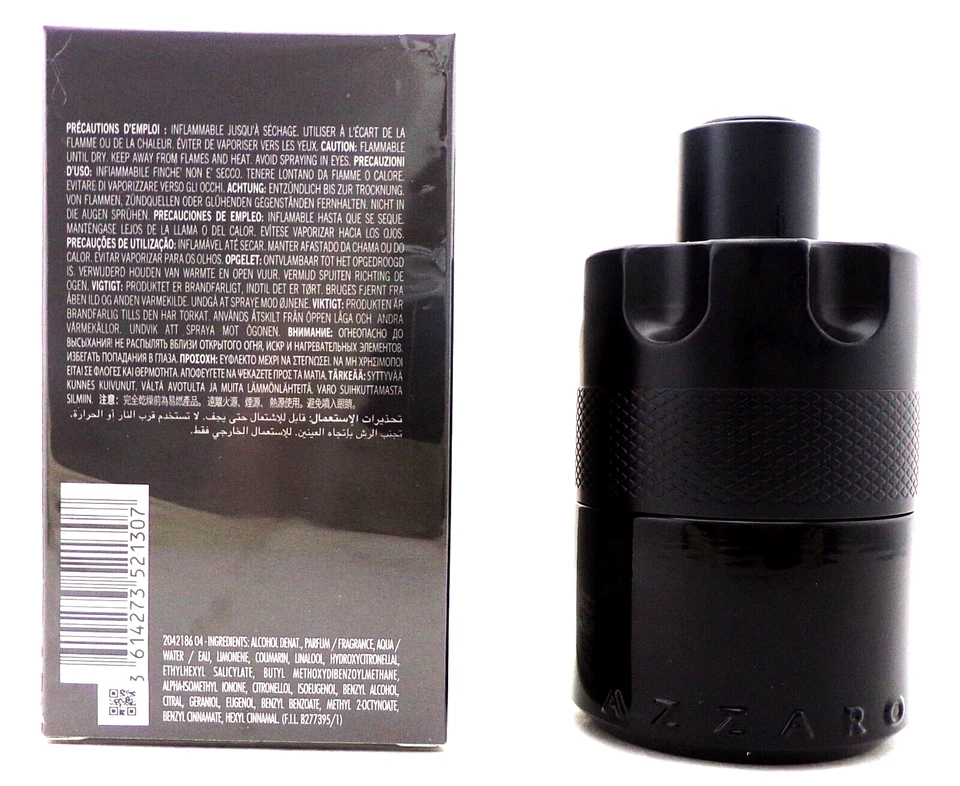 Azzaro The Most Wanted 3,3 OZ Eau de Parfum Spray Intenso para Hombres Caja Sellada Foto 2 de 4