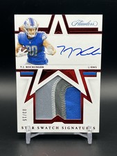 2021 Flawless Star Swatch Signatures TJ HOCKENSON Auto /15 Ruby #STS-TJH Lions