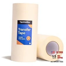Paper Transfer Tape for Vinyl, 12" x 300' Roll, Made in America, Premium