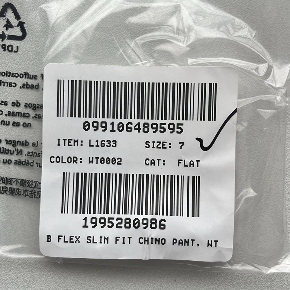 J Crew Crewcuts Boys Slim Fit Flex Chino Size 7 White - Image 4 of 4