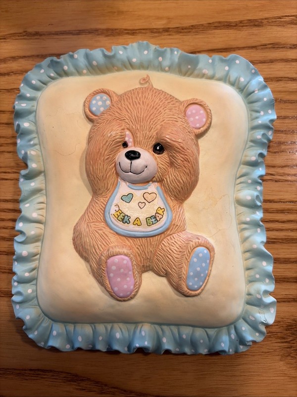 Enesco Peek A Bear Wall Plaque Nursery Wall