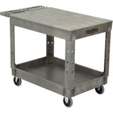 Global Industrial Plastic 2 Flat Shelf Service Utility Cart 44" x 25-1/2" 5"
