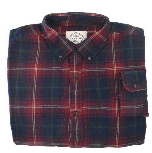 St. John’s Bay Men’s Classic Fit Long Sleeve Flannel Shirt - Navy Multi - XXL