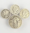 Better Date Silver Coin Lot 1916 S 1937 1945 Mercury 1929 S Standing Liberty 25c