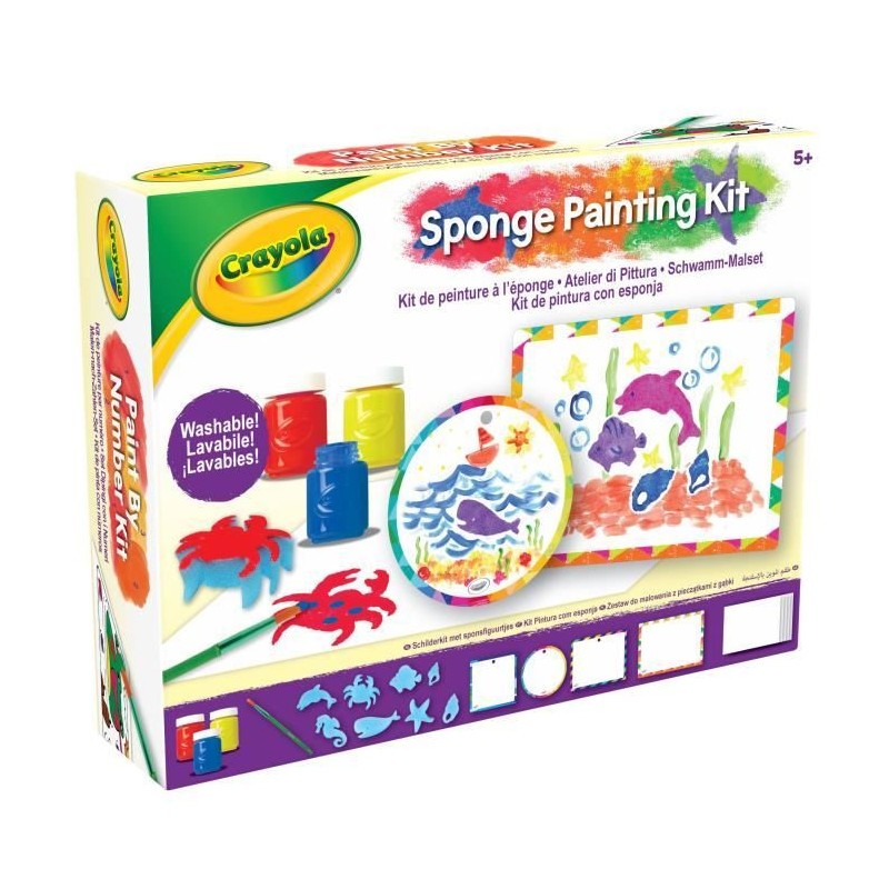 Kit de peinture à l'éponge Crayola pour enfants dès 5 ans