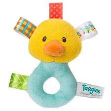 Mary Meyer Taggies Barnyard Rattle Soft Toy, 5" - Dipsy Duck