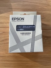 Image of Epson LK-6BWJ White on Matte Black Tape Cartridge 24mm - C53S672084