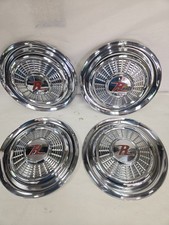 Set Of 4 1959-61 Amc Rambler American 15inch Stainless Steel Hubcaps Oem Amc