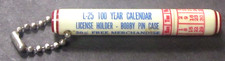 100 Year CALENDAR LICENSE HOLDER Salesman Sample Keychain Keyring Key ring wb