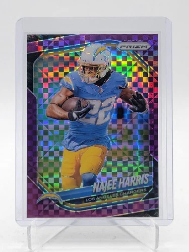 NAJEE HARRIS 2025 PANINI PRIZM FOOTBALL PURPLE POWER /49 #32 CHARGERS Q4274