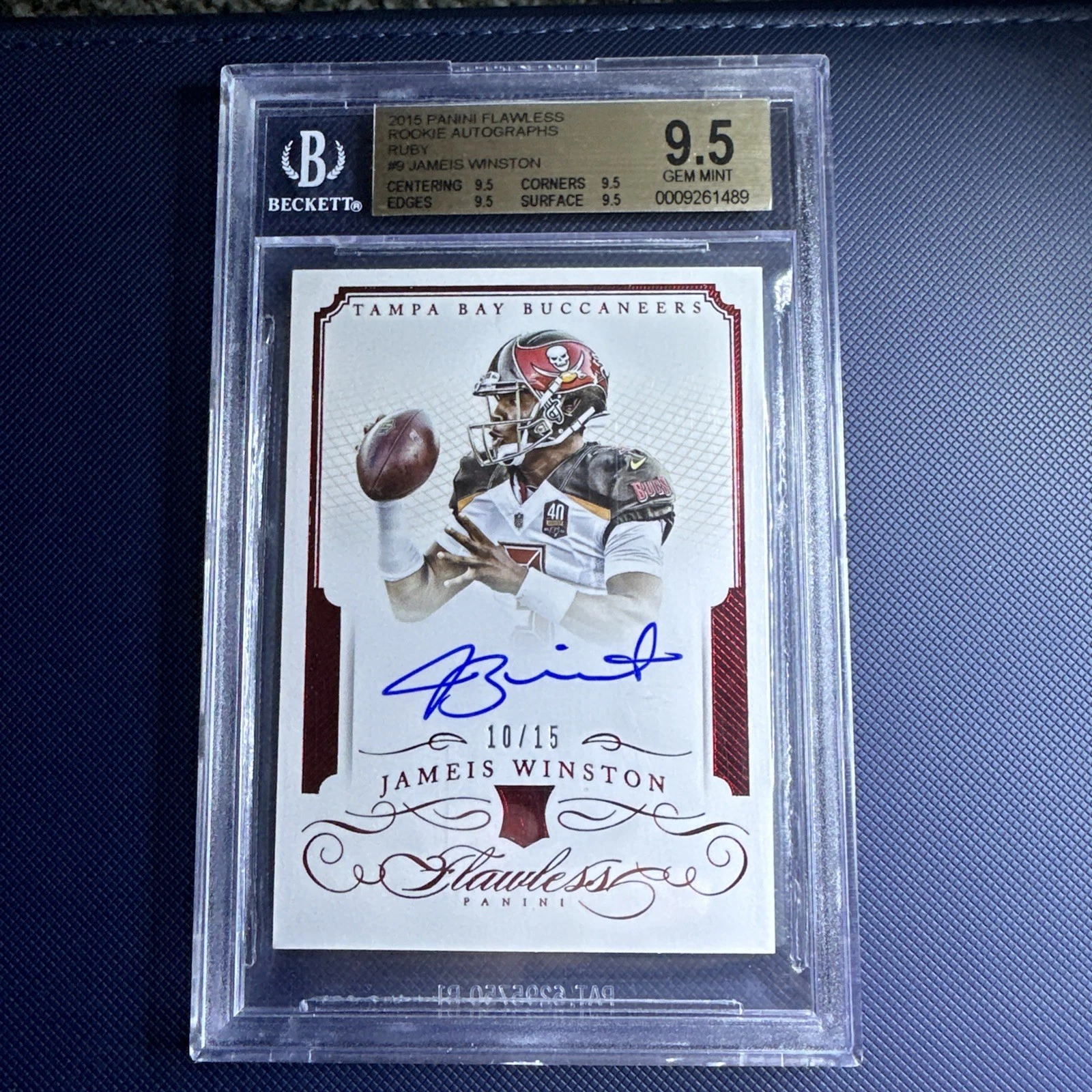 Jameis Winston Panini Flawless Rookie Patch #RPJW Ruby