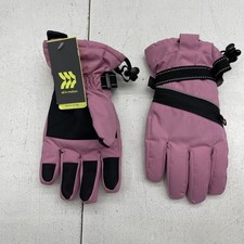 All In Motion Gloves Girls Medium 8-12 Pink Snow Sport Waterproof Winter Ski