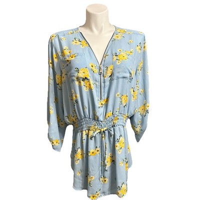 Rue 21 + Women s Plus 3X Shirt Blue Floral  3/4 Sleeve Comfort Stretch Top