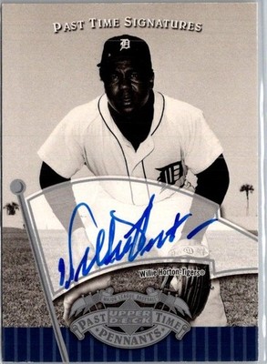 2005 Upper Deck (UD) Past Time Pennants - Past Time Signatures Willie Horton #WH