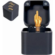 Middle Finger in a Box - Surprise Gift for Office Desk or Home Decor