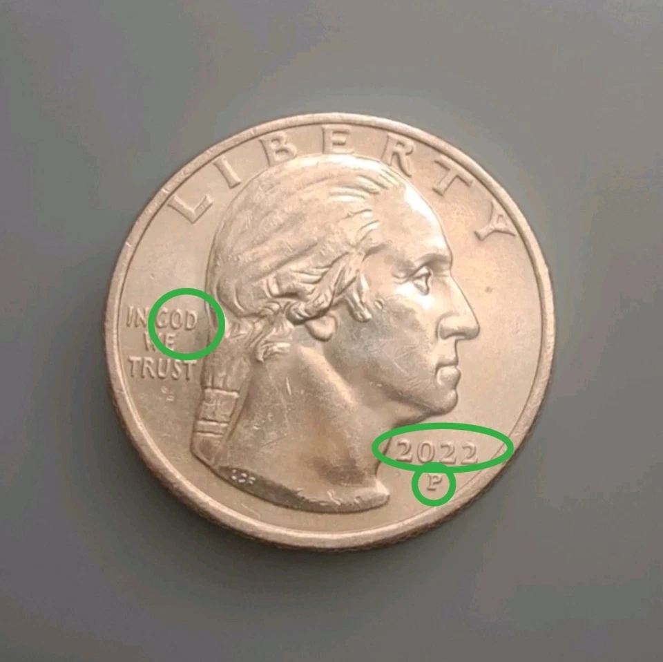 2022 P Wilma Mankiller "In Cod We Trust" Rare Errors Quarter - Image 2 of 4