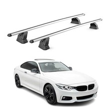 Alu Dachtr�ger f�r Bmw 4er Coup� F32 2013-2020 T�V T-Nut 75 kg 2tlg Silber