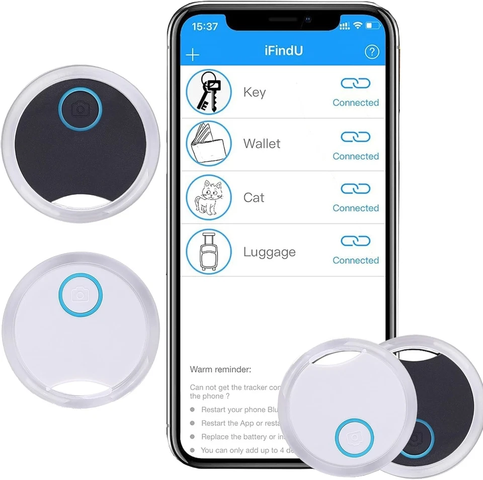 Schlüsselfinder mit 2er Set für Schlüssel, Taschen und Haustiere – Geschenkidee - Bild 3 von 4