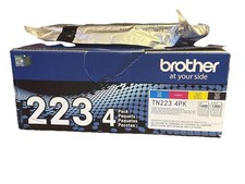 Brother Genuine TN223 4PK CMYK Standard-Yield Toner Set With Extra Black 