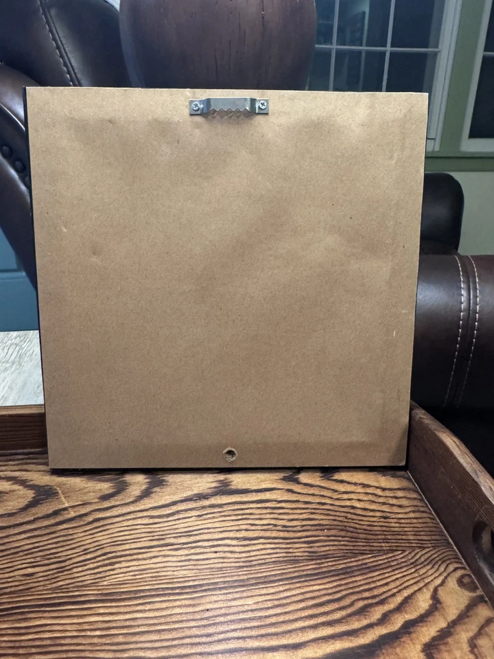 Country Primitive Framed Sampler Stitchery Distressed Wood Frames 8”x8” - Image 4 of 4