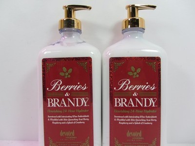 2 PACK DEVOTED CREATIONS BERRIES & BRANDY NOURISHING 24 HOUR  MOISTURIZER LOTION