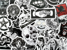 1500 Random Bulk Gothic Stickers Lot Goth Pack Dark Horror Theme Punk Decals