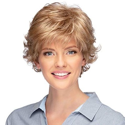 Estetica Design MANDY PSC. 3-5.5'' LAYERED TOP W/FLIP Womens Wig CARAMELKISS