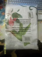 COLLECTIONS ETC.~BEAUTIFUL HUMMINGBIRD WITH FLOWER~FABRIC SHOWER CURTAIN~NIP