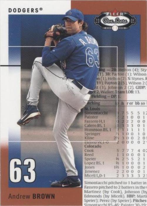 2003 Fleer Box Score - Andrew Brown #129 - 1 of 1