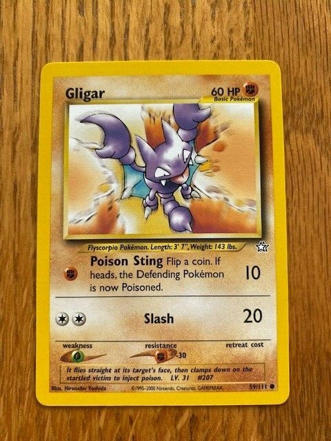 golem pokemon cards ex 076/165 - 151 - Double Rare - Evolution 3 Card Set the Defending Pokemon is now Poisoned Pokemon Neo Genesis Common Gligar