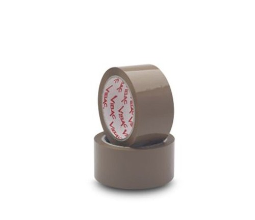 Vibac 105 Brown Polypropylene Hot Melt Adhesive Tape 75mm x 66m Qty Box of 24 - Picture 2 of 2
